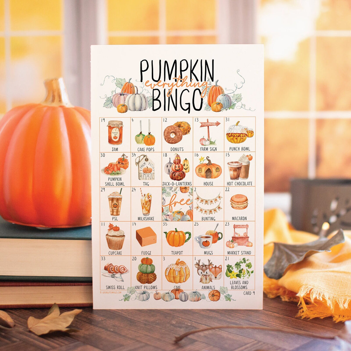 Pumpkin (Everything) Bingo – Greengate Images pumpkin-everything-bingo-greengate-images