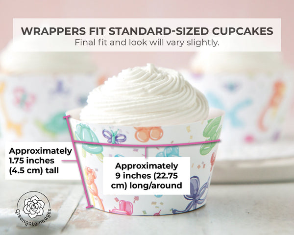 Balloon Animal Cupcake Wrappers - Printable Digital Download by Greengate Images