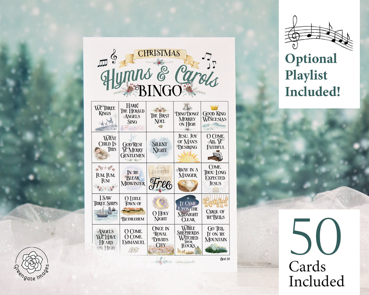 Christmas Hymns & Carols Bingo – Greengate Images christmas-hymns-carols-bingo-greengate-images