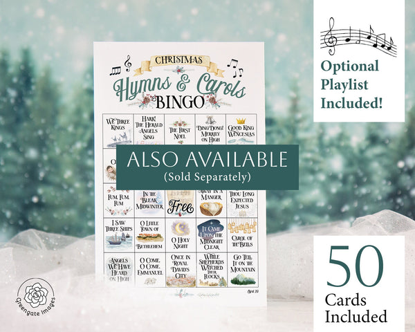 Christmas Song Bingo - Printable Digital Download by Greengate Images