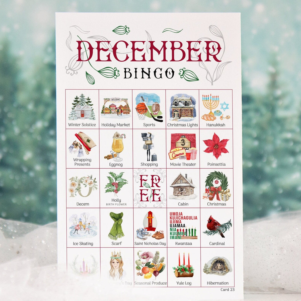 December Bingo – Greengate Images