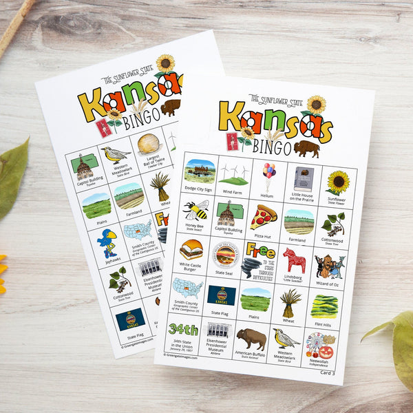 Kansas Bingo - Printable Digital Download by Greengate Images