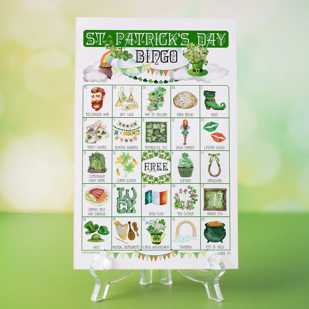 St. Patrick's Day Bingo - No Alcohol References – Greengate Images st-patrick-s-day-bingo-no-alcohol-references-greengate-images