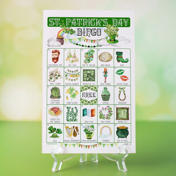 St. Patrick's Day Bingo - No Alcohol References - Printable Digital Download by Greengate Images