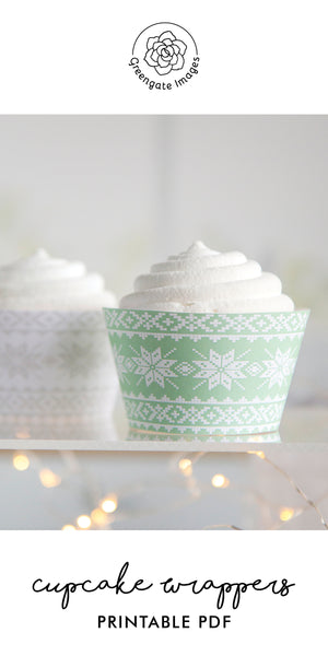Knit Scandi Cupcake Wrappers - Greengate Images