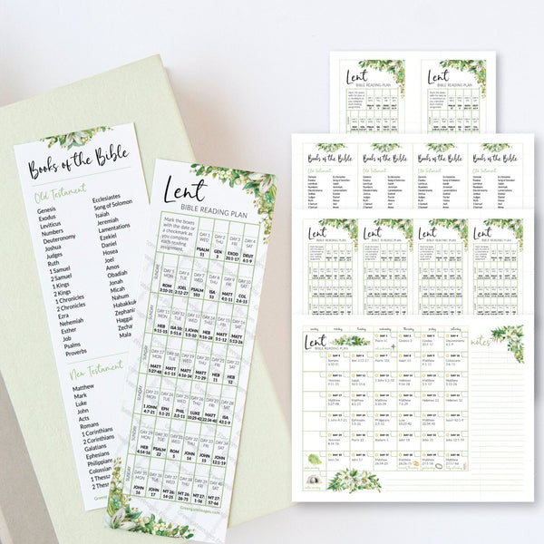 40-Day Lent Bible Reading Plan - Easter Lily Design - Greengate Images