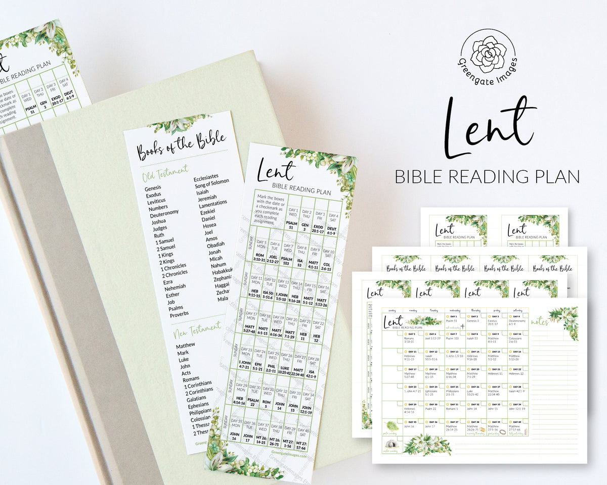 40Day Lent Bible Reading Plan Easter Lily Design Greengate Images