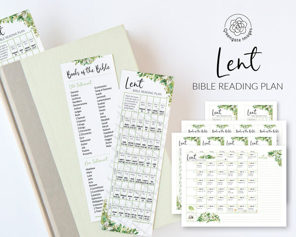 40-Day Lent Bible Reading Plan - Easter Lily Design