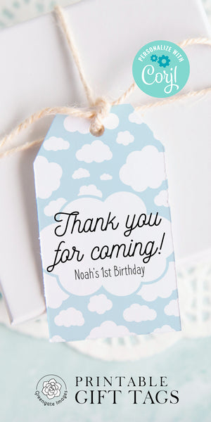 Light Blue Cloud Gift Tags - Greengate Images