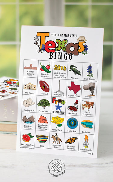 Texas Bingo Cards - Greengate Images