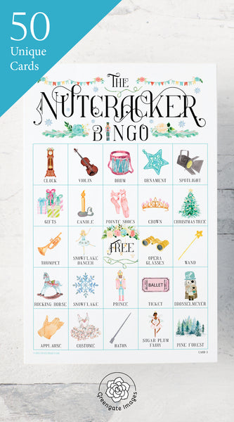 Nutcracker Bingo Cards - Greengate Images