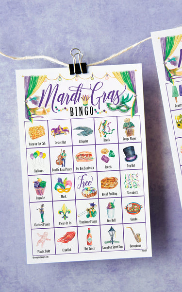 Mardi Gras Bingo - Color - Greengate Images