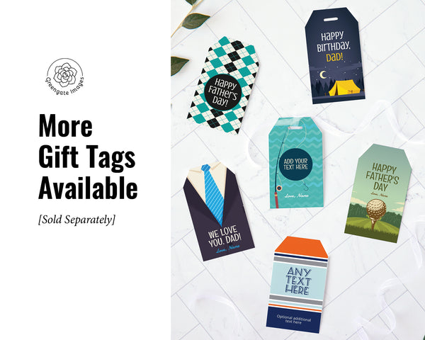 Striped Gift Tag - Masculine/Father's Day