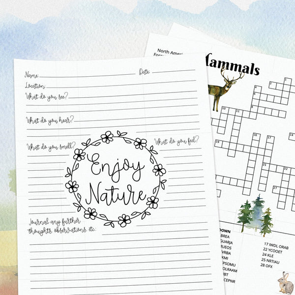 Nature Activity Printables Pack - Greengate Images