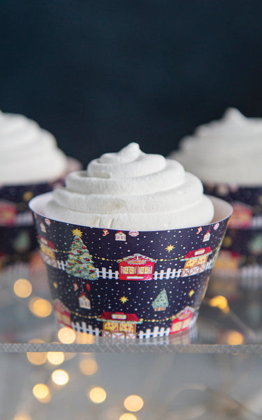 Christmas Market Cupcake Wrappers - Greengate Images