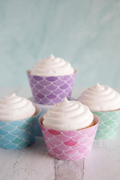 Mermaid Scales Cupcake Wrappers - Pastel Colors - Greengate Images