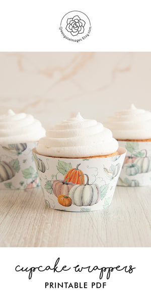 Fall Pumpkin Cupcake Wrappers - Greengate Images