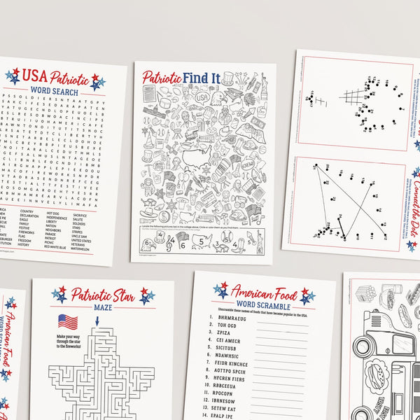 US Patriotic Activity Pack - Greengate Images