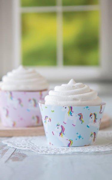Pink/Blue Unicorn Cupcake Wrapper Duo - Greengate Images
