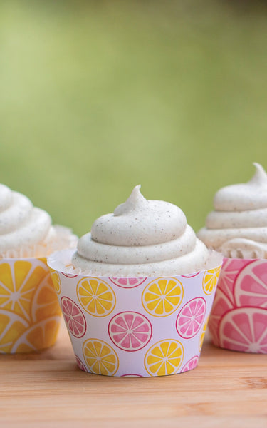 Pink Lemon Cupcake Wrapper Trio - Greengate Images