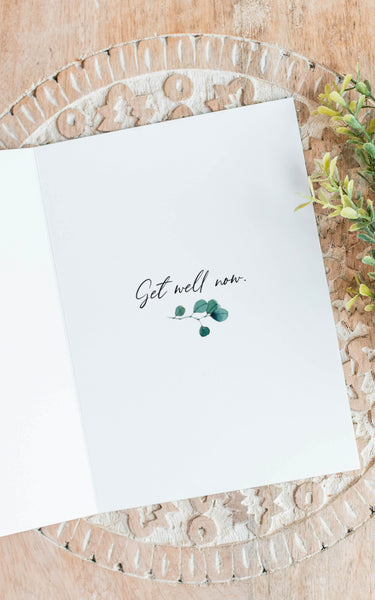 Get Well Now Card - Pocketwatch and Greenery - Greengate Images