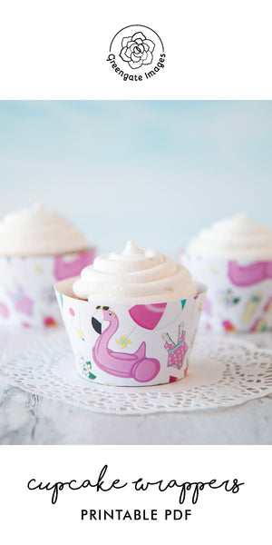Swimming Pool Cupcake Wrapper - Greengate Images