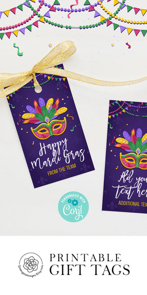 Mardi Gras Gift Tags - Greengate Images