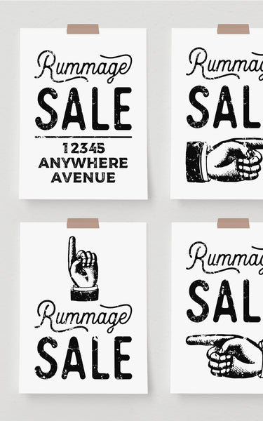 8.5x11" Rummage Sale Signs - Greengate Images