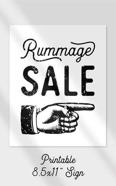 8.5x11" Rummage Sale Signs - Greengate Images