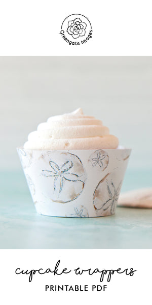 Sand Dollar Cupcake Wrapper - Greengate Images