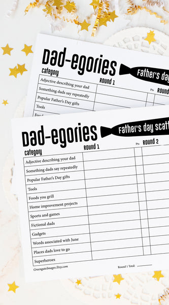 Father's Day Scattergories