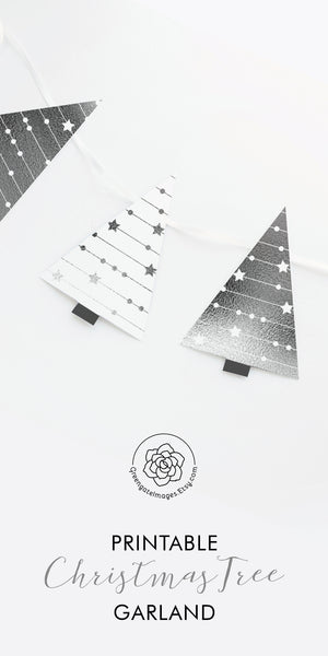 Silver Christmas Tree Garland - Greengate Images