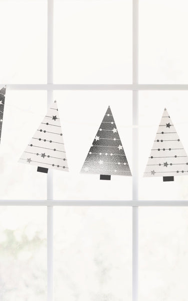 Silver Christmas Tree Garland - Greengate Images