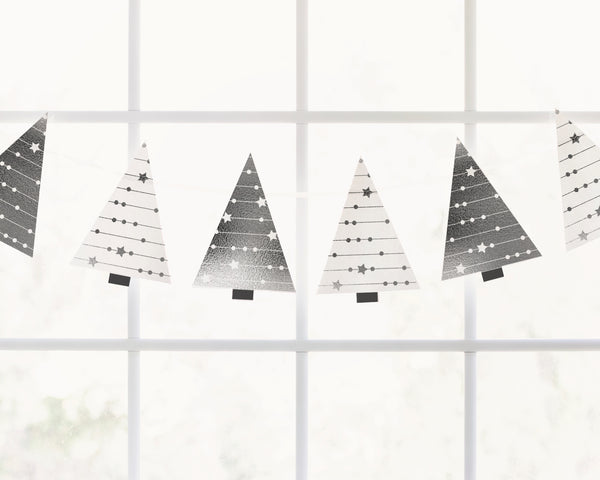Silver Christmas Tree Garland - Greengate Images