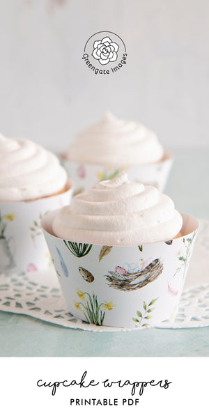 Spring Cupcake Wrapper - Natural Elements - Greengate Images