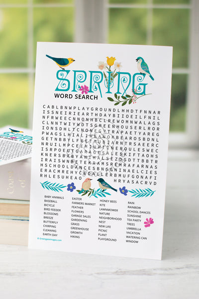 Spring Word Search - Greengate Images