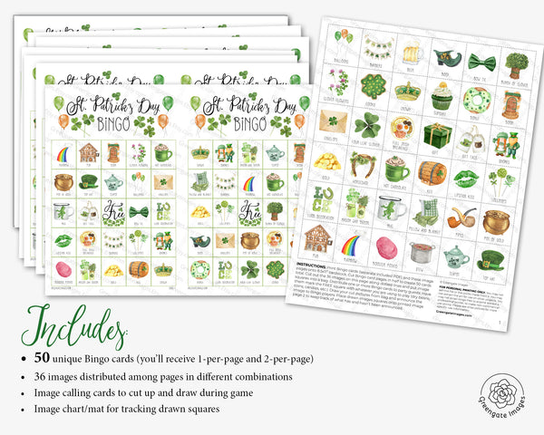 St. Patrick's Day Bingo - II - Greengate Images