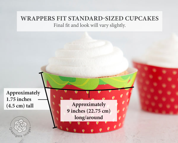 Strawberry Cupcake Wrapper Duo - Greengate Images