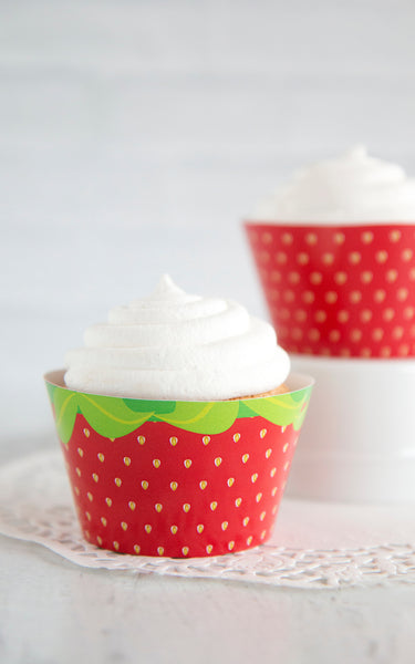 Strawberry Cupcake Wrapper Duo - Greengate Images