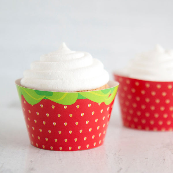 Strawberry Cupcake Wrapper Duo - Greengate Images