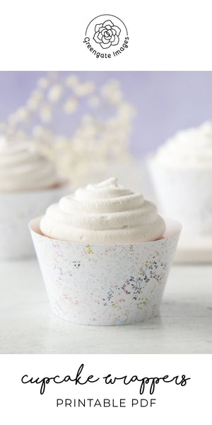 Delicate & Subtle Floral Cupcake Wrappers - Greengate Images