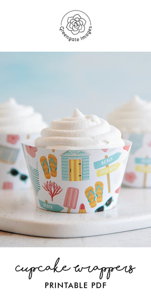 Summer Beach Cupcake Wrapper - Greengate Images