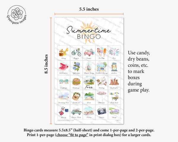 Summertime Bingo - Greengate Images
