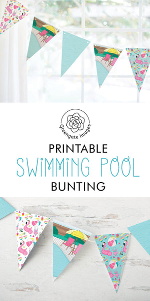 Swimming Pool Party Bunting Set - Greengate Images