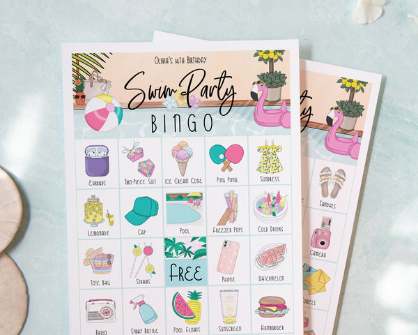 Pool Party Bingo - Greengate Images