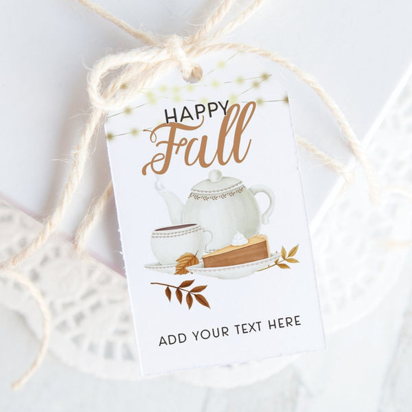 Tea/Coffee and Pumpkin Pie Gift Tag - Greengate Images