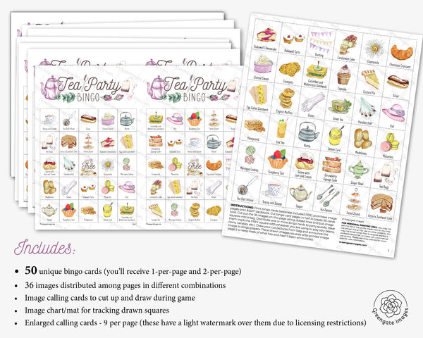 Tea Party Bingo - Greengate Images