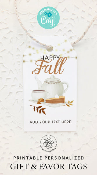 Tea/Coffee and Pumpkin Pie Gift Tag