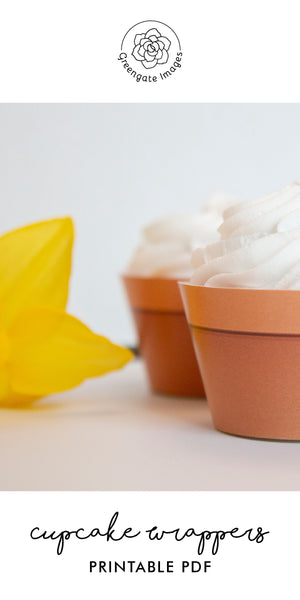 Cupcake Wrapper - Terracotta Pot - Greengate Images