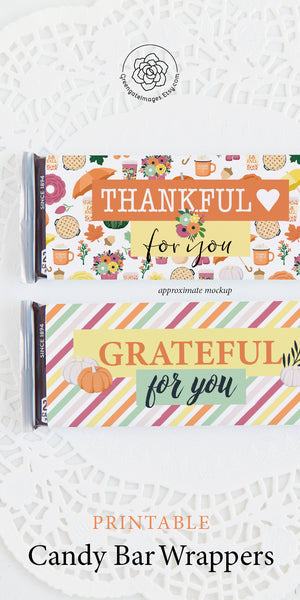 Thankful/Grateful Candy Bar Wrapper Duo - Greengate Images